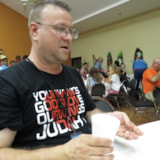 Mission team shares a meal during Honduras medical outreach