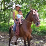Rural Honduras family on horseback near medical outreach