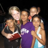Volunteer spends time with children during Honduras mission