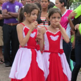 Community members gather during medical outreach in Honduras