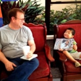 Mission volunteer shares a moment with a child in Honduras