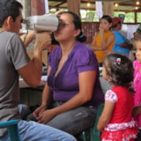 Vision screening at a community clinic during Honduras mission