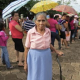 Residents line up in Honduras for medical relief services