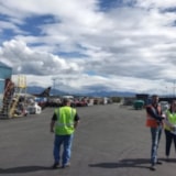 Mission team conducts a cargo ramp walk-through in Anchorage