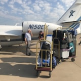 Supplies loaded at aircraft for Hurricane Dorian in the Bahamas