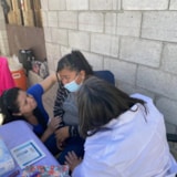 Relief team provides on-site health check in Juárez, Mexico