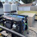Portable generator on a trailer for Hurricane Helene relief