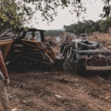Relief team clears flood debris and wreckage in Kerrville, Texas