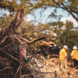 Volunteers clear flood debris in Kerrville after flooding