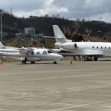 Parked aircraft on Jamaica ramp after Hurricane Melissa