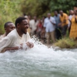 A river baptism draws a community together in missionary support