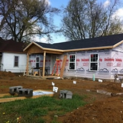 Habitat for Humanity home in Owensboro, KY under construction