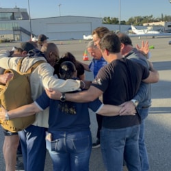 Judah 1 team prays on tarmac for Jamaica after Melissa