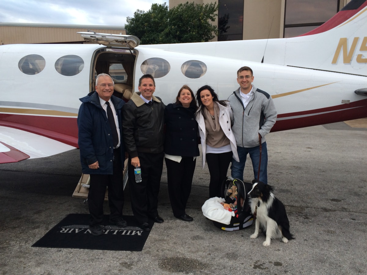 Judah 1 personnel and the Hargis family pose for a photo
